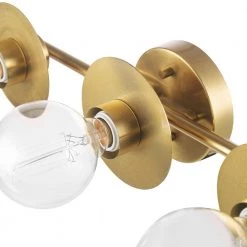 20 in. 3-Light Matte Brass Vanity Light with All-in-One 4-Piece Bathroom Accessory Set by Globe Electric -Deals Globe Electric Store matte brass globe electric vanity lighting 91002821 4f 1000