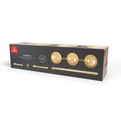 20 in. 3-Light Matte Brass Vanity Light with All-in-One 4-Piece Bathroom Accessory Set by Globe Electric -Deals Globe Electric Store matte brass globe electric vanity lighting 91002821 76 1000