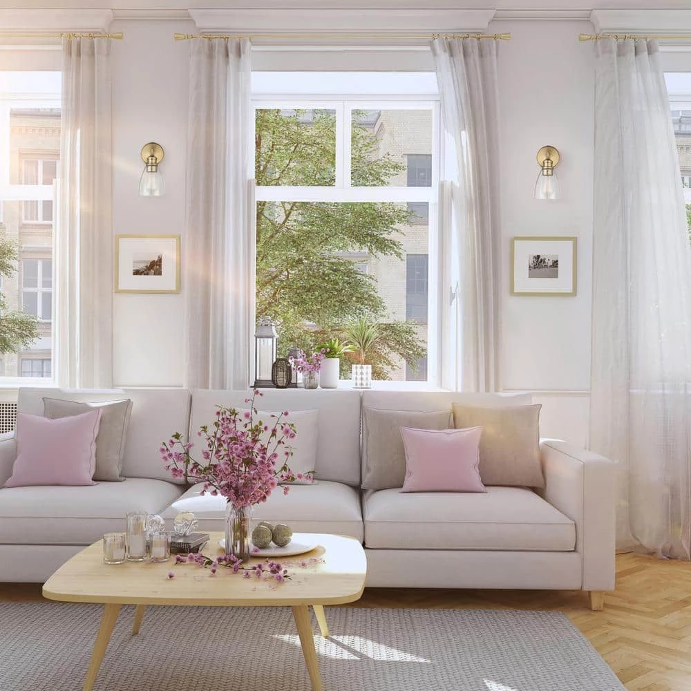 Molly 1-Light Matte Brass Plug-In or Hardwire Wall Sconce with Clear Glass Shade, LED Bulb Included by Globe Electric 5 Molly 1-Light Matte Brass Plug-In or Hardwire Wall Sconce with Clear Glass Shade, LED Bulb Included by Globe Electric - Image 5