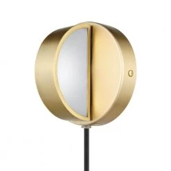 Magnus Matte Brass LED Integrated Plug-In or Hardwired Wall Sconce, 2-Pack by Globe Electric -Deals Globe Electric Store matte brass globe electric wall sconces 91000673 1f 1000