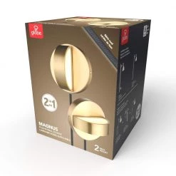 Magnus Matte Brass LED Integrated Plug-In or Hardwired Wall Sconce, 2-Pack by Globe Electric -Deals Globe Electric Store matte brass globe electric wall sconces 91000673 fa 1000