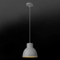 1-Light Matte Gray Pendant with Gray Designer Fabric Cord by Globe Electric -Deals Globe Electric Store matte gray globe electric chandeliers 61002 c3 1000