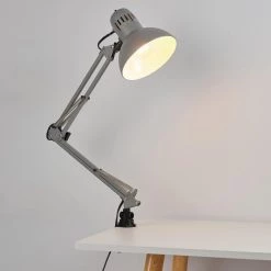 Architect 28 in. Matte Gray Balanced Arm Desk Lamp with Interchangeable Base and Clamp Arm Design by Globe Electric 11 Architect 28 in. Matte Gray Balanced Arm Desk Lamp with Interchangeable Base and Clamp Arm Design by Globe Electric -Deals Globe Electric Store matte gray globe electric desk lamps 56106 c3 1000