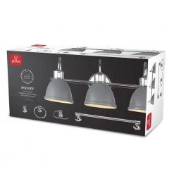Sydney 24 in. 3-Light Matte Gray and Chrome Vanity Light with Bath Set (5-Piece) by Globe Electric -Deals Globe Electric Store matte gray globe electric vanity lighting 51737 fa 1000