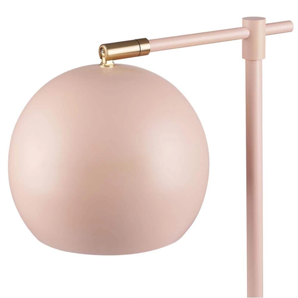 Hannah 18 in. Matte Pink Desk Lamp with Brass Accent by Globe Electric 6 Hannah 18 in. Matte Pink Desk Lamp with Brass Accent by Globe Electric - Image 6