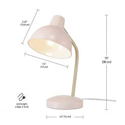 Robin 16 in. Matte Rose Desk Lamp with Matte Gold Arm by Globe Electric 11 Robin 16 in. Matte Rose Desk Lamp with Matte Gold Arm by Globe Electric -Deals Globe Electric Store matte rose globe electric desk lamps 67339 fa 1000