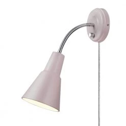 Sophie 1-Light Matte Rose Plug-In or Hardwire Wall Sconce by Globe Electric