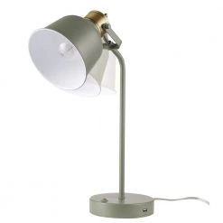 Dakota 18 in. Matte Sage Green Desk Lamp with Matte Brass Accents and 2.1A USB Port by Globe Electric 15 Dakota 18 in. Matte Sage Green Desk Lamp with Matte Brass Accents and 2.1A USB Port by Globe Electric -Deals Globe Electric Store matte sage green globe electric desk lamps 91000110 44 1000