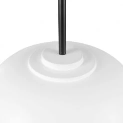 Warren 1-Light Matte White Pendant with Dark Bronze Accents, Vintage Incandescent Bulb Included by Globe Electric -Deals Globe Electric Store matte white globe electric chandeliers 60401 1f 1000