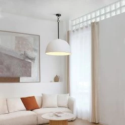 Warren 1-Light Matte White Pendant with Dark Bronze Accents, Vintage Incandescent Bulb Included by Globe Electric -Deals Globe Electric Store matte white globe electric chandeliers 60401 31 1000