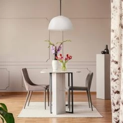 Warren 1-Light Matte White Pendant with Dark Bronze Accents, Vintage Incandescent Bulb Included by Globe Electric -Deals Globe Electric Store matte white globe electric chandeliers 60401 4f 1000