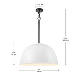 Warren 1-Light Matte White Pendant with Dark Bronze Accents, Vintage Incandescent Bulb Included by Globe Electric -Deals Globe Electric Store matte white globe electric chandeliers 60401 fa 1000