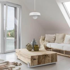 Jackie 1-Light Matte White Pendant with Matte Brass Accents and White Cloth Cord by Globe Electric -Deals Globe Electric Store matte white globe electric chandeliers 60403 4f 1000