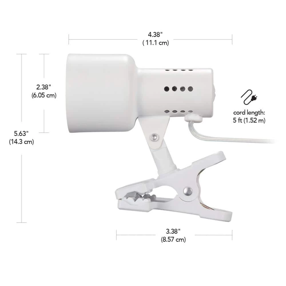 Jojo 5.5 in. Matte White Clip-Arm Desk Lamp, Bulb Included by Globe Electric 6 Jojo 5.5 in. Matte White Clip-Arm Desk Lamp, Bulb Included by Globe Electric - Image 6