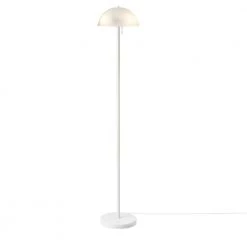 65 in. 2-Light Matte White Floor Lamp Dixon with Frosted Glass Shade and Vertical Pull-Chain Stepless Dimmer Switch by Globe Electric -Deals Globe Electric Store matte white globe electric floor lamps 67526 4f 1000