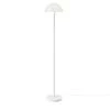 65 in. 2-Light Matte White Floor Lamp Dixon with Frosted Glass Shade and Vertical Pull-Chain Stepless Dimmer Switch by Globe Electric