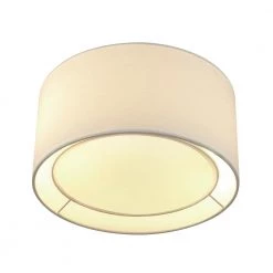 Luna 12 in. 2-Lights Matte White Flush Mount with Matte Gold Accent by Globe Electric -Deals Globe Electric Store matte white globe electric flush mount lights 60404 fa 1000