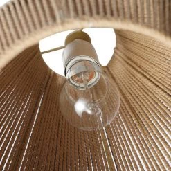 10 in. 1-Light Matte White Semi-Flush Mount Ceiling Light with Twine Shade by Globe Electric -Deals Globe Electric Store matte white globe electric flush mount lights 91002842 44 1000