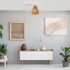 10 in. 1-Light Matte White Semi-Flush Mount Ceiling Light with Twine Shade by Globe Electric -Deals Globe Electric Store matte white globe electric flush mount lights 91002842 4f 1000