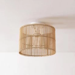 11.75 in. 1-Light Matte White Semi-Flush Mount Ceiling Light with Natural Bamboo Shade by Globe Electric 17 11.75 in. 1-Light Matte White Semi-Flush Mount Ceiling Light with Natural Bamboo Shade by Globe Electric -Deals Globe Electric Store matte white globe electric flush mount lights 91002846 fa 1000