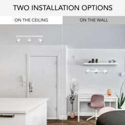 Dale 1.85 ft. 3-Light Matte White Plug-In Linear Track Lighting Kit by Globe Electric -Deals Globe Electric Store matte white globe electric track lighting kits 60024 44 1000