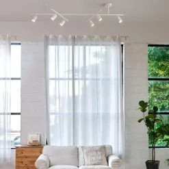 5.3 ft. 6-Light Matte White Flexible Track Lighting Kit with Center Swivel Bars by Globe Electric 17 5.3 ft. 6-Light Matte White Flexible Track Lighting Kit with Center Swivel Bars by Globe Electric -Deals Globe Electric Store matte white globe electric track lighting kits 91002803 31 1000