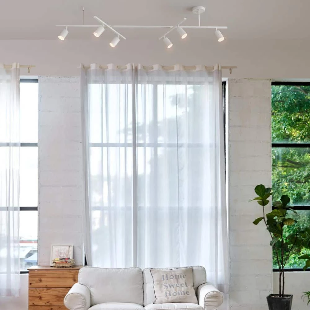 5.3 ft. 6-Light Matte White Flexible Track Lighting Kit with Center Swivel Bars by Globe Electric 9 5.3 ft. 6-Light Matte White Flexible Track Lighting Kit with Center Swivel Bars by Globe Electric - Image 9