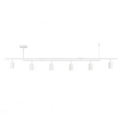 5.3 ft. 6-Light Matte White Flexible Track Lighting Kit with Center Swivel Bars by Globe Electric