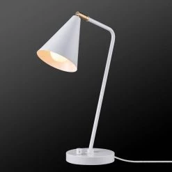 Emily 18 in. Matte White Desk Lamp with Brass Accents by Globe Electric 14 Emily 18 in. Matte White Desk Lamp with Brass Accents by Globe Electric -Deals Globe Electric Store matte white with brass accents globe electric desk lamps 52967 44 1000