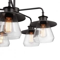 Nate 5-Light Oil Rubbed Bronze Chandelier with Clear Glass Shades by Globe Electric -Deals Globe Electric Store oil rubbed bronze globe electric chandeliers 60471 c3 1000