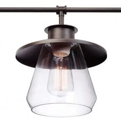 Nate 4-Light Oil Rubbed Bronze Pendant with Clear Glass Shades by Globe Electric -Deals Globe Electric Store oil rubbed bronze globe electric chandeliers 65382 4f 1000