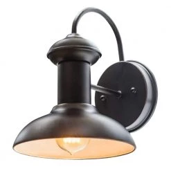 Martes 10 in. Oil Rubbed Bronze Downward Indoor/Outdoor Wall Lantern Sconce Light by Globe Electric -Deals Globe Electric Store oil rubbed bronze globe electric outdoor sconces 40190 4f 1000