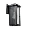 Clarence 1-Light Oil Rubbed Bronze Outdoor Indoor Wall Lantern Sconce with Clear Glass Shade and Bulb Included by Globe Electric
