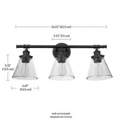Parker 3-Light Oil Rubbed Bronze 5-Piece All-In-One Bath Light Set by Globe Electric -Deals Globe Electric Store oil rubbed bronze globe electric vanity lighting 50192 fa 1000