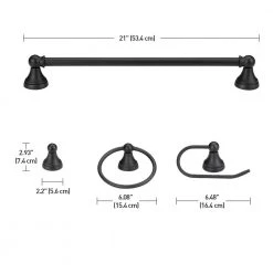 Jayden 3-Light Oil Rubbed Bronze Vanity Light with Frosted Glass Shades and 4-Piece Bath Set by Globe Electric 11 Jayden 3-Light Oil Rubbed Bronze Vanity Light with Frosted Glass Shades and 4-Piece Bath Set by Globe Electric -Deals Globe Electric Store oil rubbed bronze globe electric vanity lighting 51227 76 1000