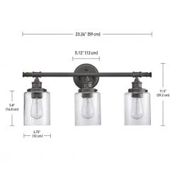 Camden 5-Piece All-In-One Bronze Bathroom Vanity Light Set by Globe Electric -Deals Globe Electric Store oil rubbed bronze globe electric vanity lighting 51415 44 1000