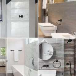 Milan 25.9 in. 3-Light Oil Rubbed Bronze Vanity Light with Clear Glass Shades and Bath Set (5-Piece), Bulbs Included by Globe Electric -Deals Globe Electric Store oil rubbed bronze globe electric vanity lighting 51523 d4 1000