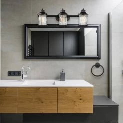 Bayfield 3-Light Oil Rubbed Bronze Vanity Light With Seeded Glass Shades and Bath Set by Globe Electric 11 Bayfield 3-Light Oil Rubbed Bronze Vanity Light With Seeded Glass Shades and Bath Set by Globe Electric -Deals Globe Electric Store oil rubbed bronze globe electric vanity lighting 51549 44 1000