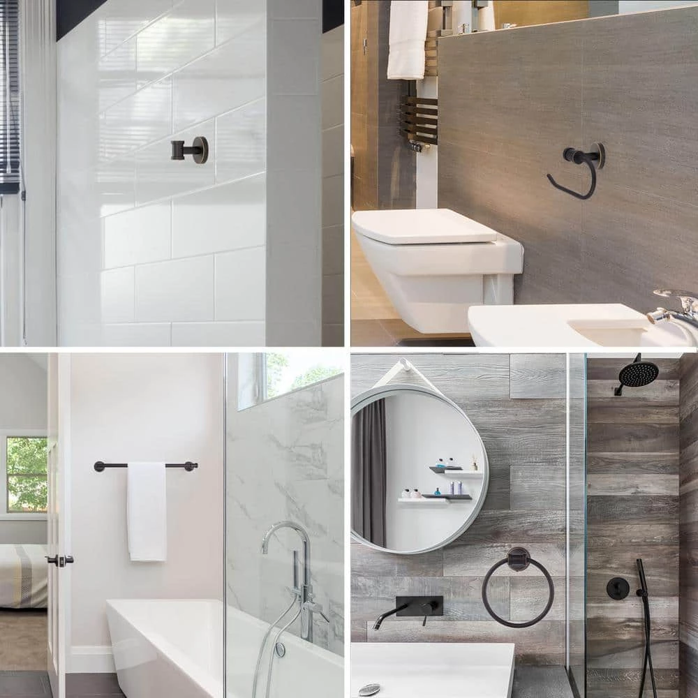 Bayfield 3-Light Oil Rubbed Bronze Vanity Light With Seeded Glass Shades and Bath Set by Globe Electric 6 Bayfield 3-Light Oil Rubbed Bronze Vanity Light With Seeded Glass Shades and Bath Set by Globe Electric - Image 6