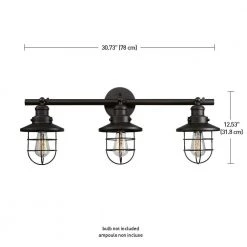 Beaufort 3-Light Oil Rubbed Bronze Sconce by Globe Electric 12 Beaufort 3-Light Oil Rubbed Bronze Sconce by Globe Electric -Deals Globe Electric Store oil rubbed bronze globe electric vanity lighting 59115 fa 1000