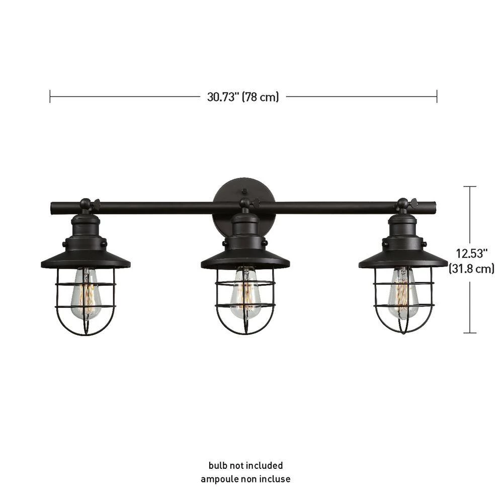 Beaufort 3-Light Oil Rubbed Bronze Sconce by Globe Electric 6 Beaufort 3-Light Oil Rubbed Bronze Sconce by Globe Electric - Image 6