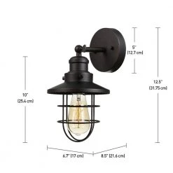 Beaufort 1-Light Oil Rubbed Bronze Sconce by Globe Electric -Deals Globe Electric Store oil rubbed bronze globe electric wall sconces 59123 4f 1000