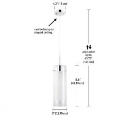 Sydney 1-Light Polished Chrome Clear Glass Hanging Pendant by Globe Electric 11 Sydney 1-Light Polished Chrome Clear Glass Hanging Pendant by Globe Electric -Deals Globe Electric Store polished chrome globe electric pendant lights 64023 1f 1000