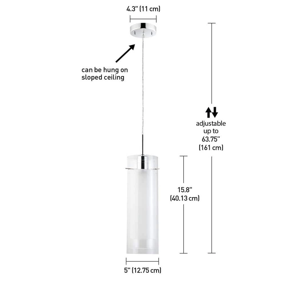 Sydney 1-Light Polished Chrome Clear Glass Hanging Pendant by Globe Electric 5 Sydney 1-Light Polished Chrome Clear Glass Hanging Pendant by Globe Electric - Image 5