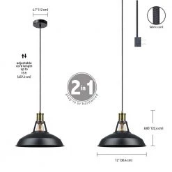 Robin 1-Light Satin Black Pendant by Globe Electric 9 Robin 1-Light Satin Black Pendant by Globe Electric -Deals Globe Electric Store satin black globe electric chandeliers 65712 40 1000