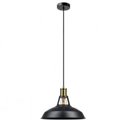 Robin 1-Light Satin Black Pendant by Globe Electric