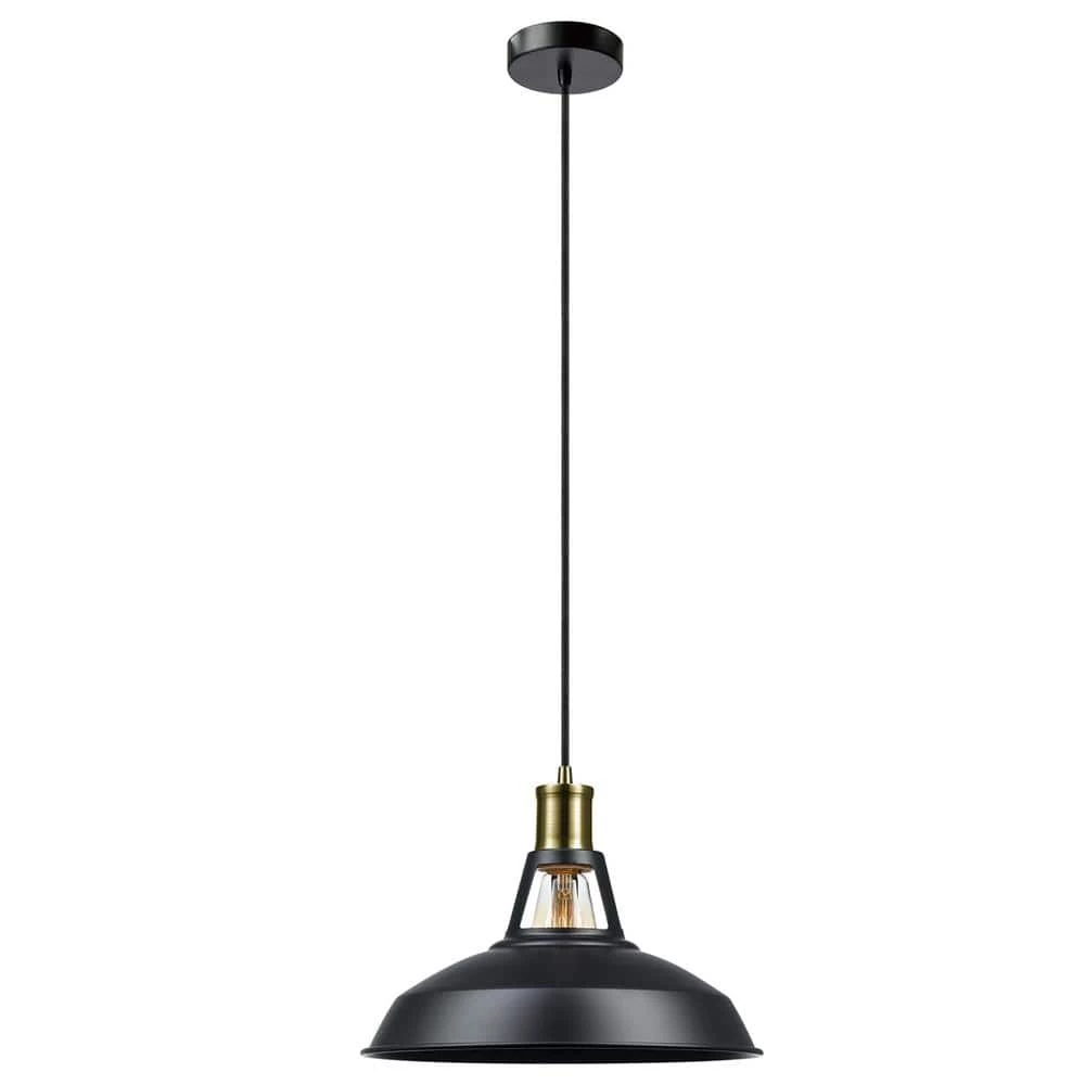 Robin 1-Light Satin Black Pendant by Globe Electric 1 Robin 1-Light Satin Black Pendant by Globe Electric