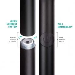 71 in. Black Satin LED Floor Lamp Torchiere with Energy Star by Globe Electric -Deals Globe Electric Store satin black globe electric floor lamps 12784 1f 1000