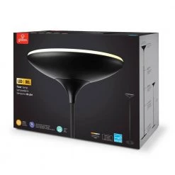 71 in. Black Satin LED Floor Lamp Torchiere with Energy Star by Globe Electric -Deals Globe Electric Store satin black globe electric floor lamps 12784 c3 1000