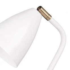 Aiden 16 in. Matte White Desk Lamp with Antique Brass Accents by Globe Electric -Deals Globe Electric Store white and antique brass accents globe electric desk lamps 67336 c3 1000